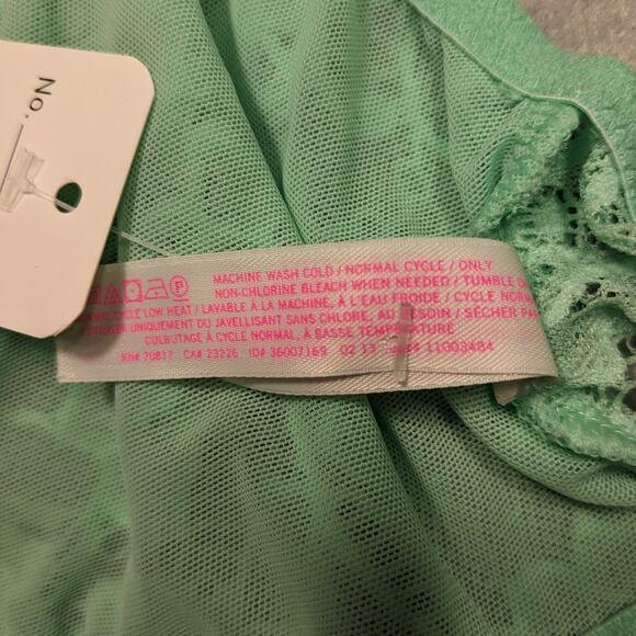 Victoria's Secret Pink Bralette Women's Large Mint Green Lace Boho EUC - Picture 8 of 9